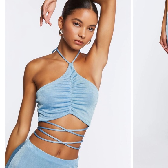 Slinky Halter Top & Maxi Skirt Set - Picture 4 of 11